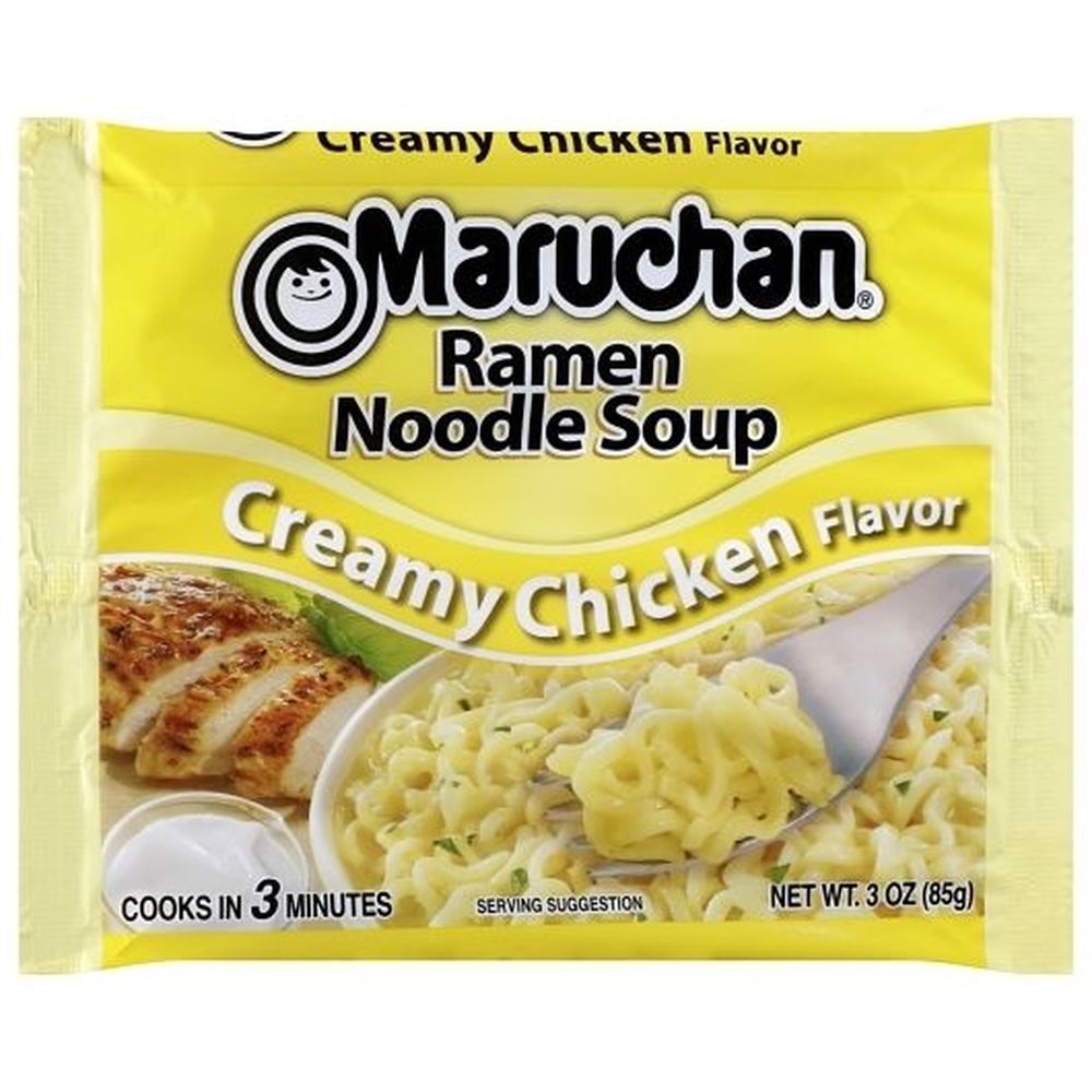 Maruchan Ramen Noodle Creamy Chicken Flavor Soup, 3 Ounce -- 24 per case.