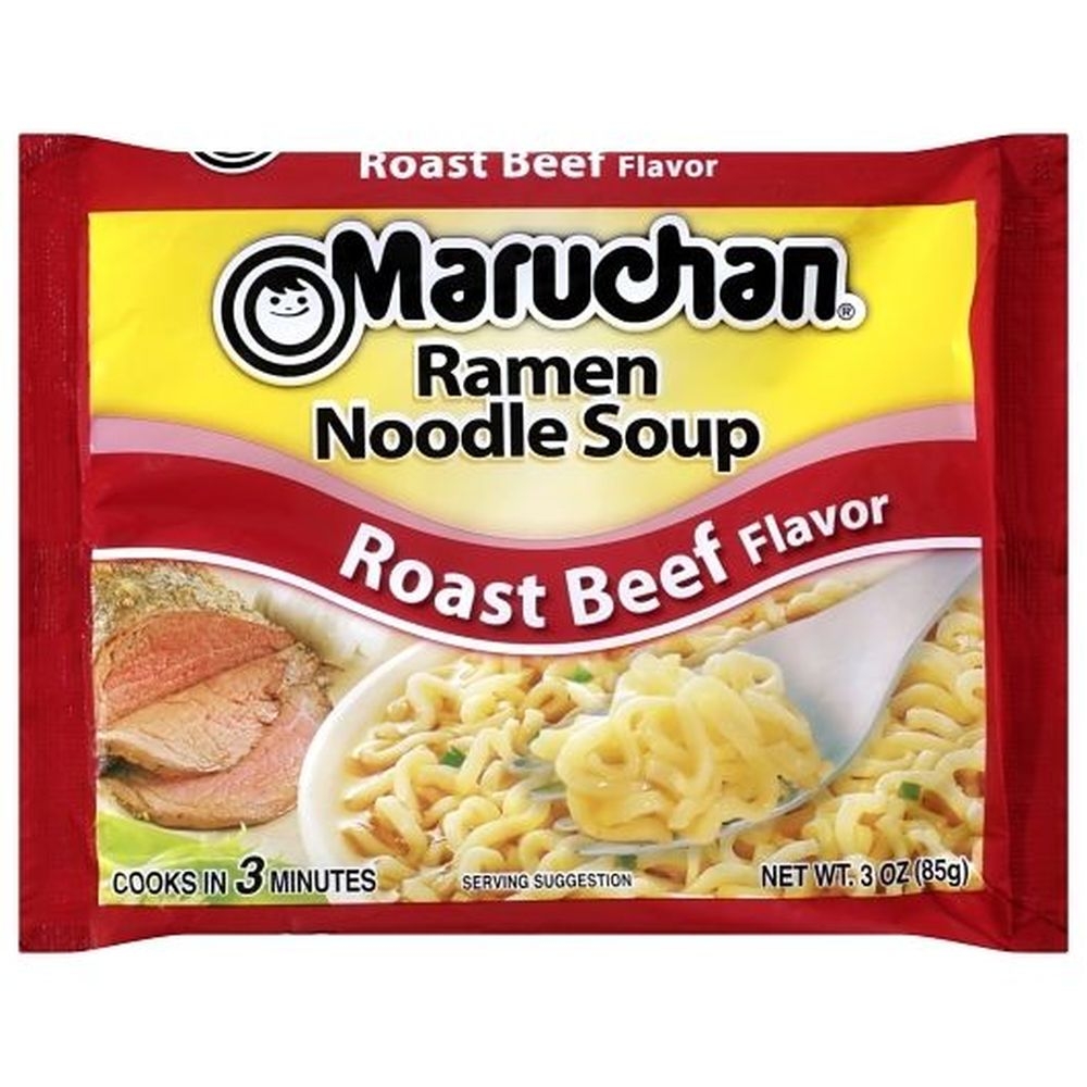 Maruchan Ramen Noodle Soup Roast Beef Flavor - 3 oz. package, 24 per case