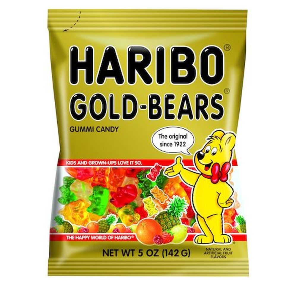 Haribo Gold Bears Gummy Candy, 5 Ounce -- 12 per case.