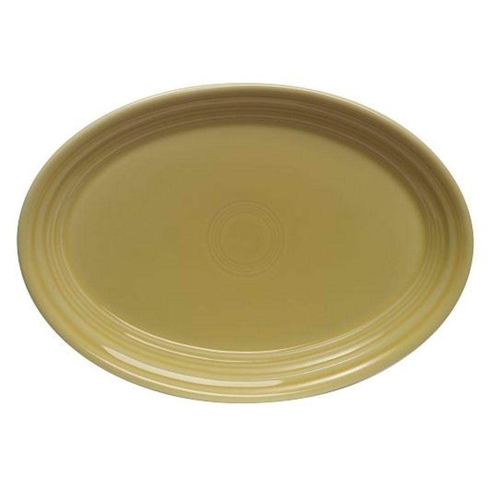 13.625 x 9.5 x 1.75 inch Sunflower Large Oval Serving Platter