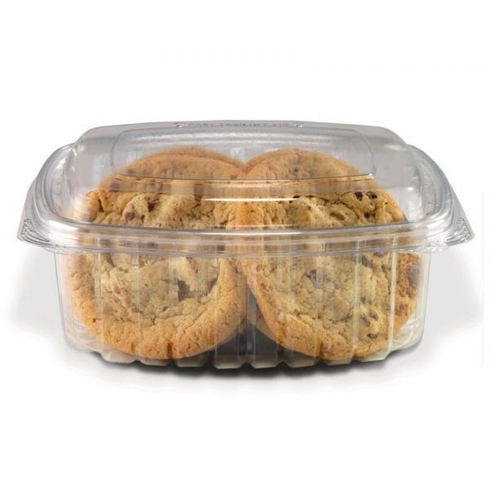 Clear PET Crystal Seal Hinged Container with Dome Lid