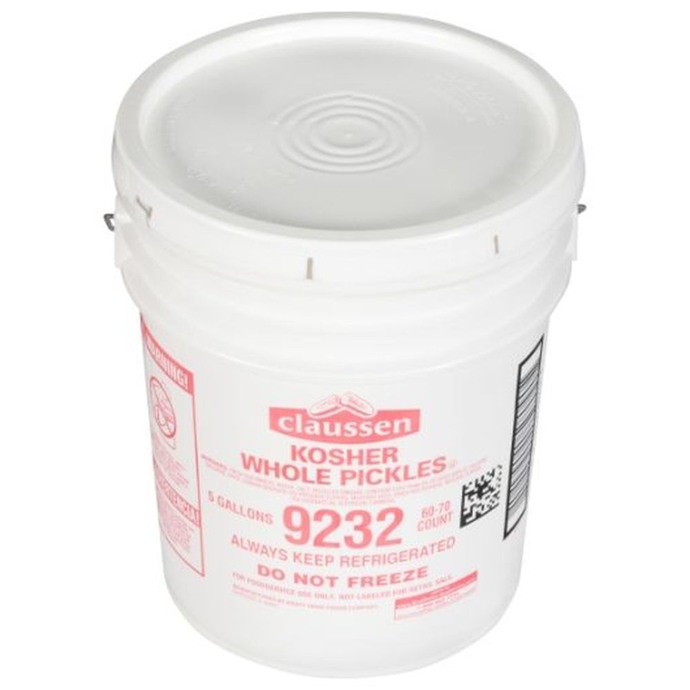 Claussen Whole Dill Pickle, 5 gallon, 60 - 70 Count