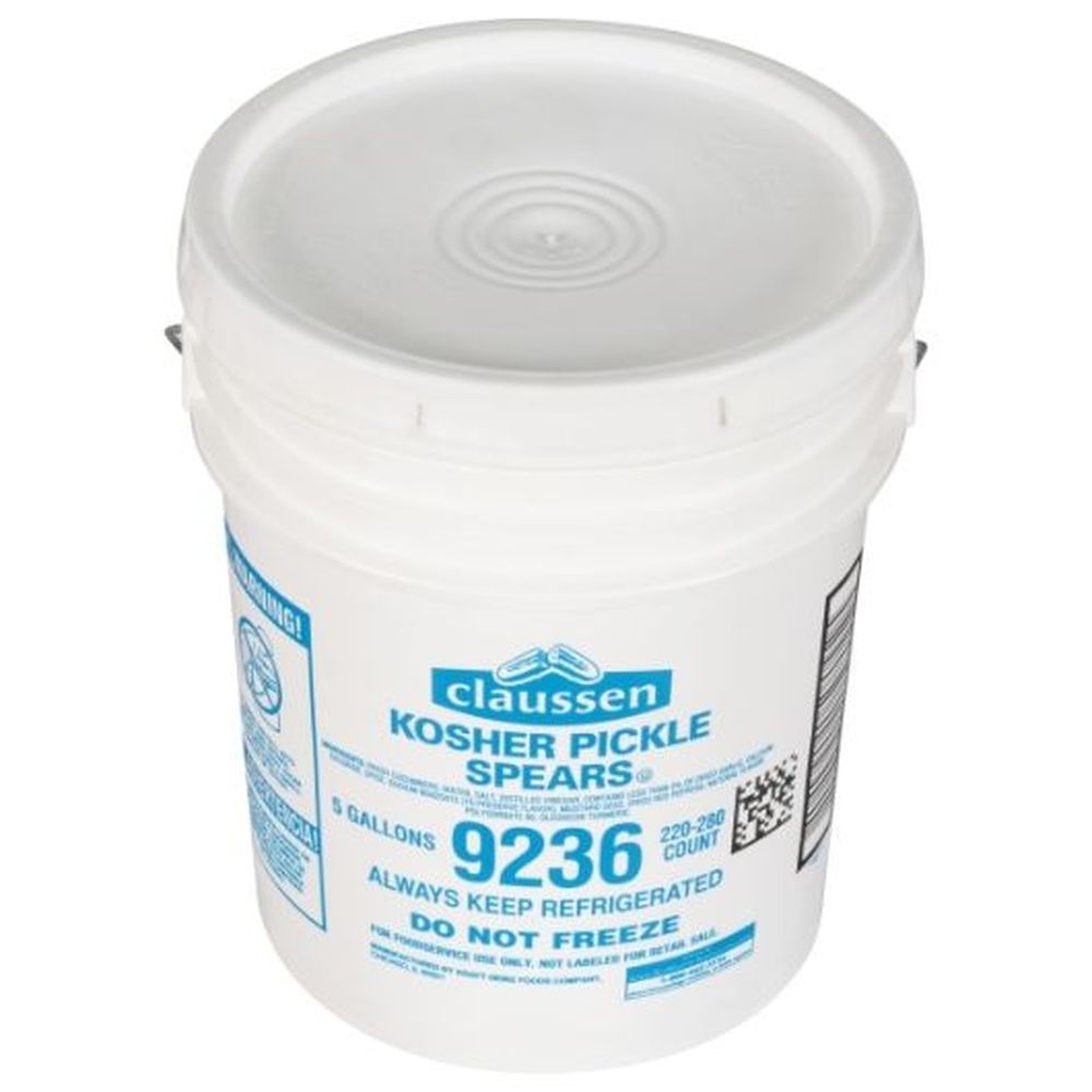 Claussen Dill Pickle Spears, 5 Gallon, 220 - 280 per case