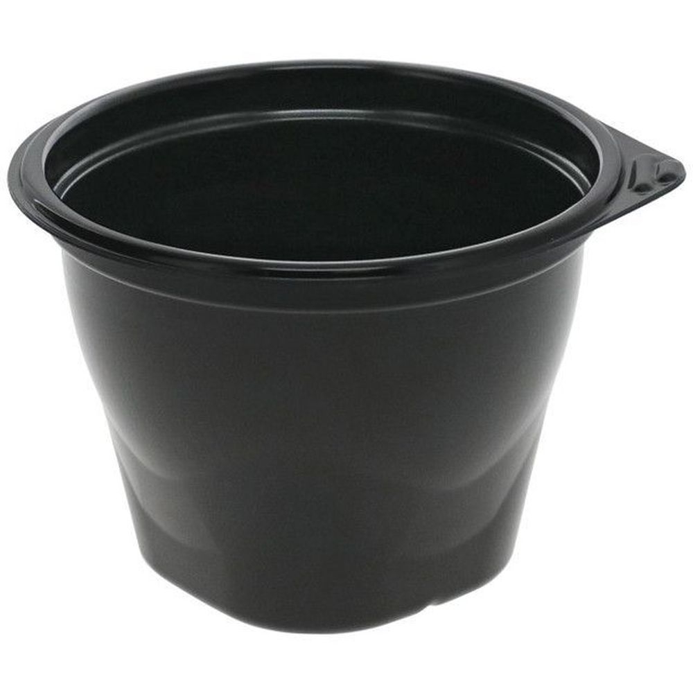 SideKicks Black Polypropylene Round Microwavable Container