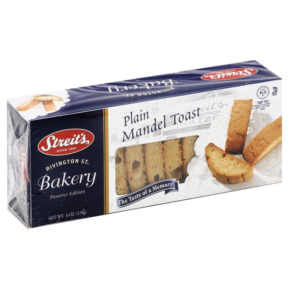 Streit's Plain Mandel Toast, 6 Ounce -- 12 Per Case