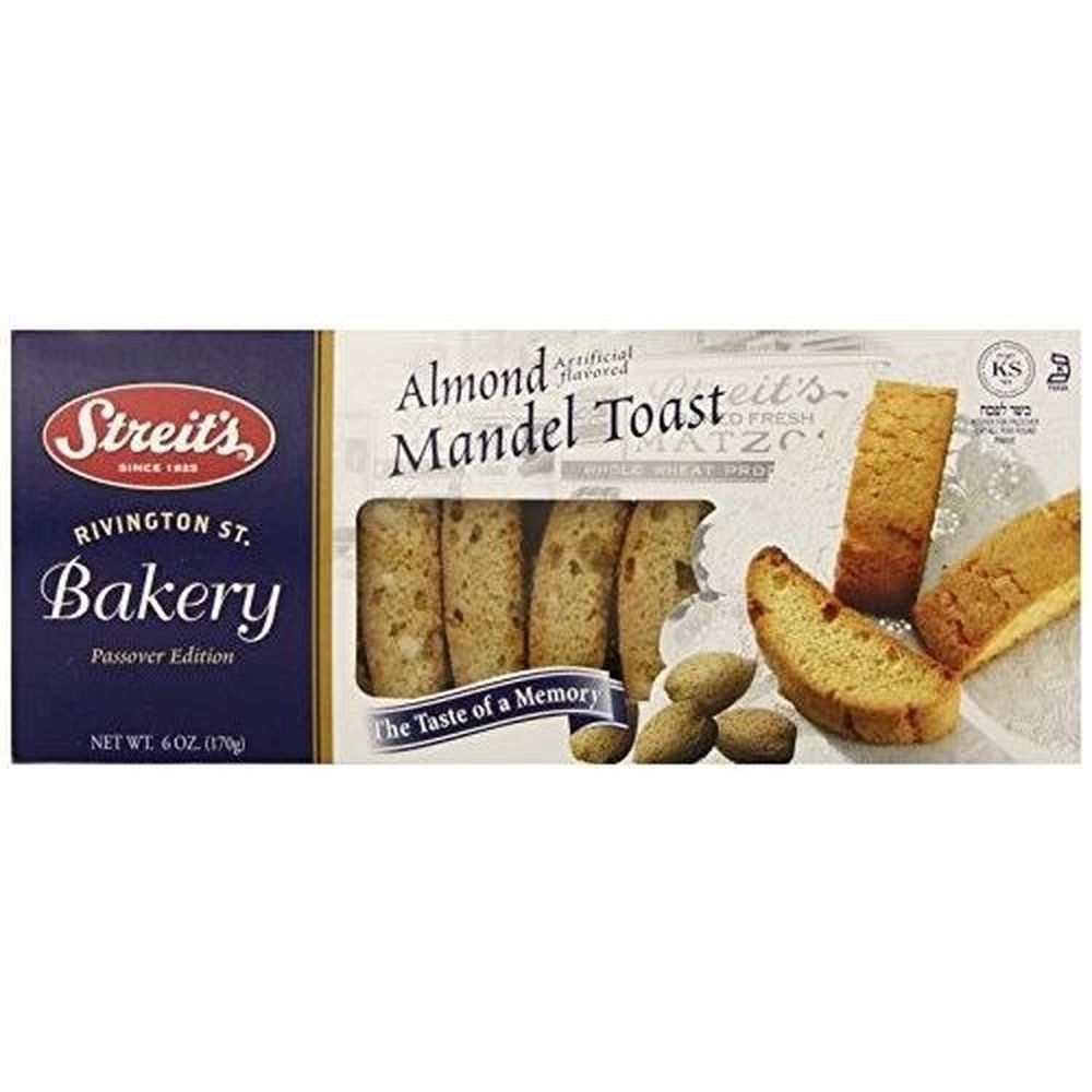 Streit's Almond Mandel Toast, 6 Ounce -- 12 Per Case