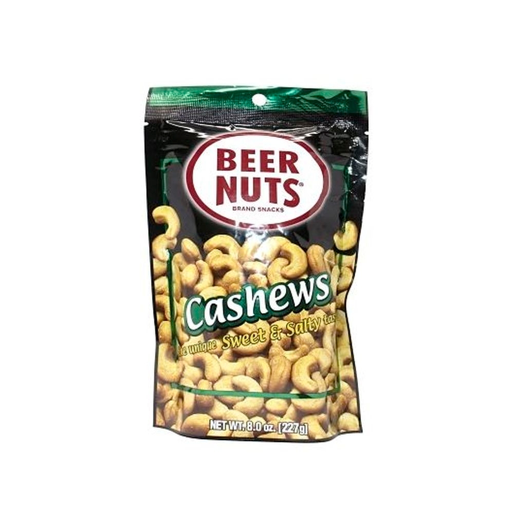 Beer Nuts Sweet and Salty Cashew, 8 Ounce Stand Up Pouch -- 6 per case