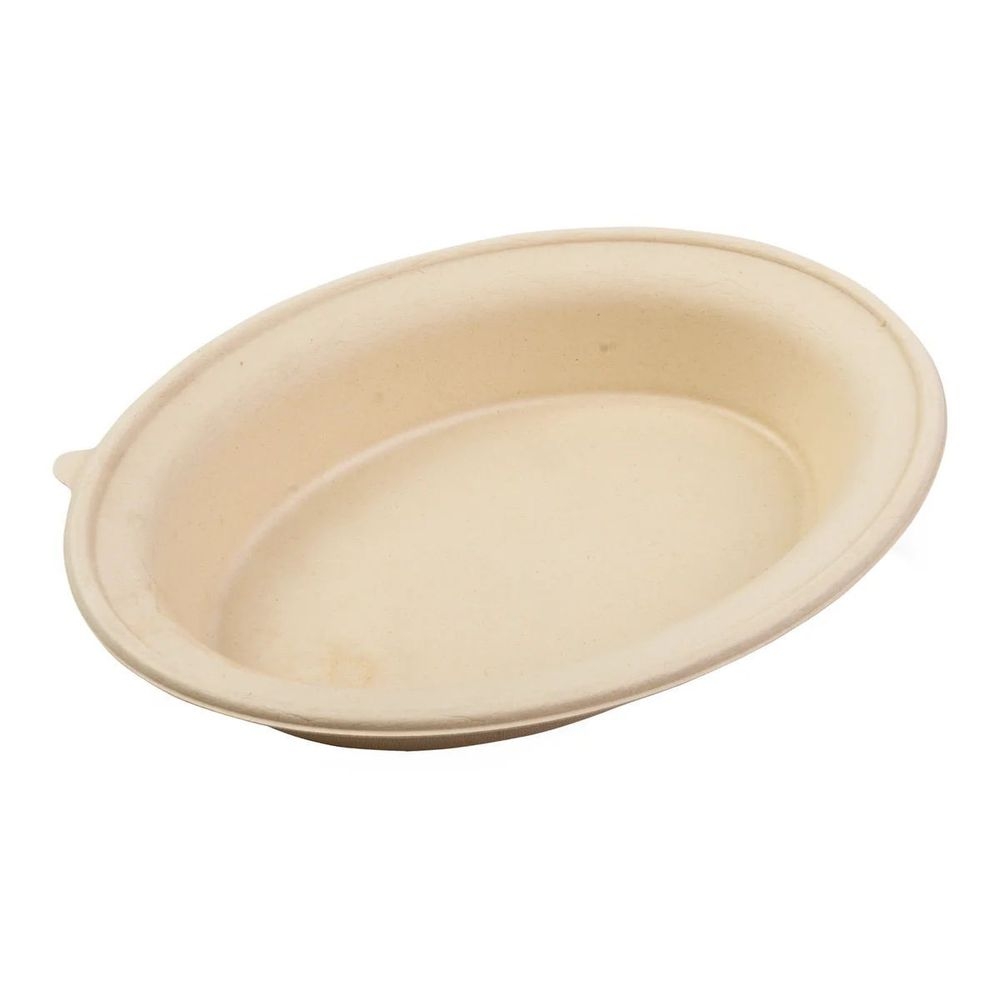 Natural NPFA Molded Fiber Oval Bowl