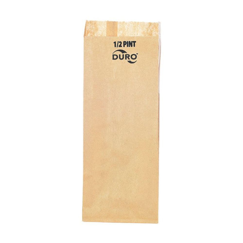 Duro 0.5 Pint Kraft Paper Liquor Bag, 4 X 1.25 X 10 Inch -- 2000 Per Case