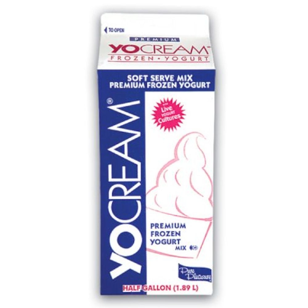Yocream Yogurt Mix, White Vanilla Low-Fat Soft Serve, 64 Ounce -- 6 per case.