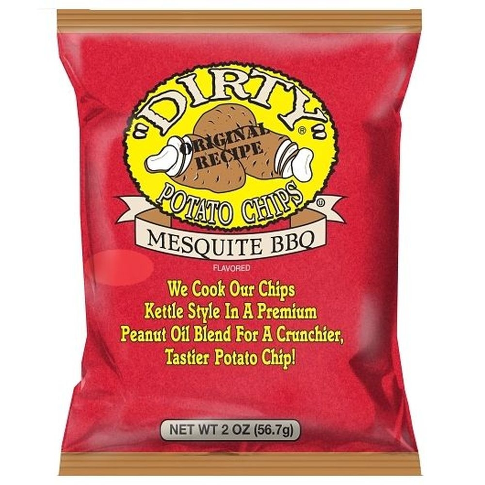 Dirty Mesquite BBQ Potato Chips, 2 Ounce -- 25 per case.