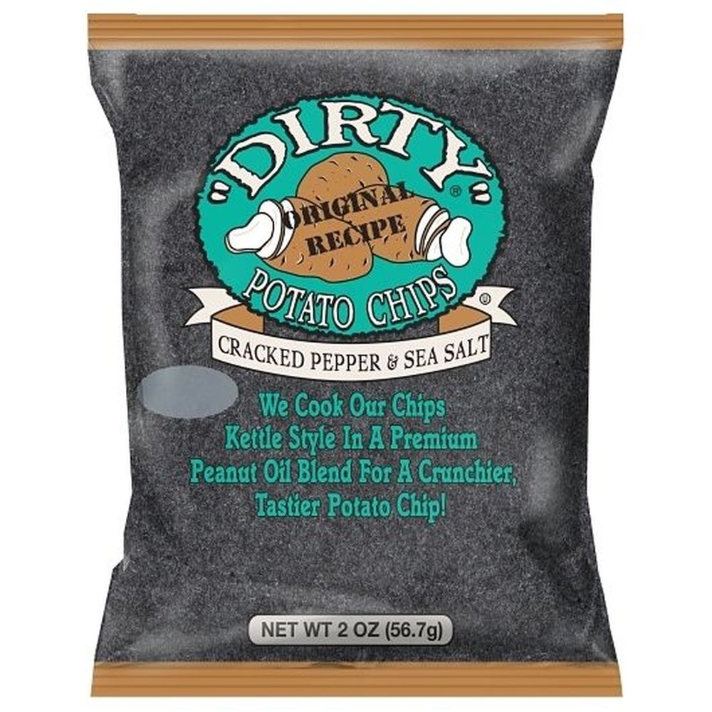 Dirty Cracked Pepper and Sea Salt Potato Chips, 2 Ounce -- 25 per case.
