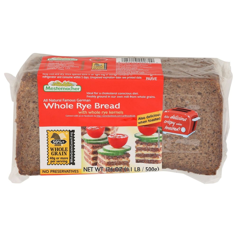 Natural Famous German Whole Rye Bread with Whole Rye Kernel