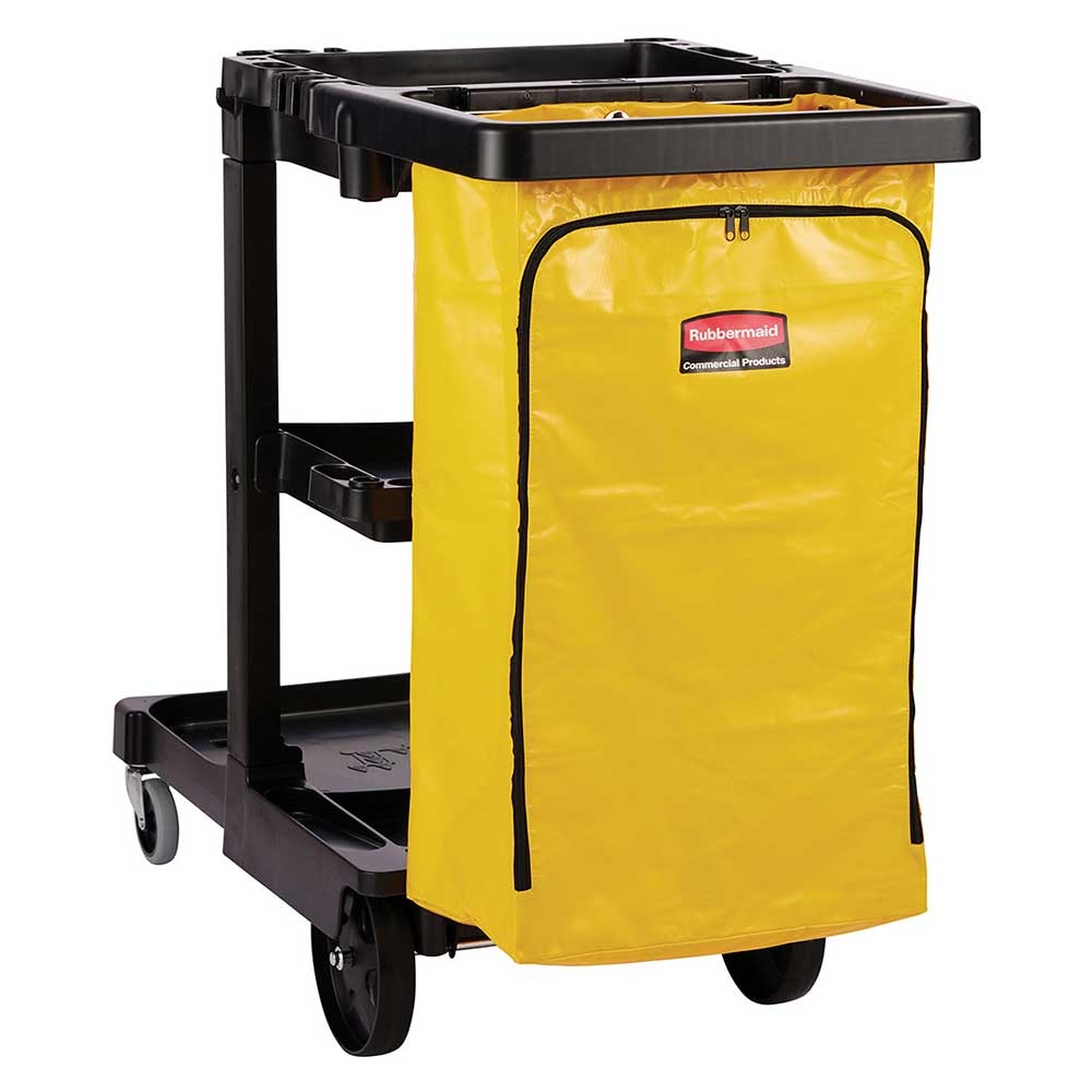 Rubbermaid Black Traditional Janitorial Cleaning Cart, 46 x 21.75 x 38.38 inch