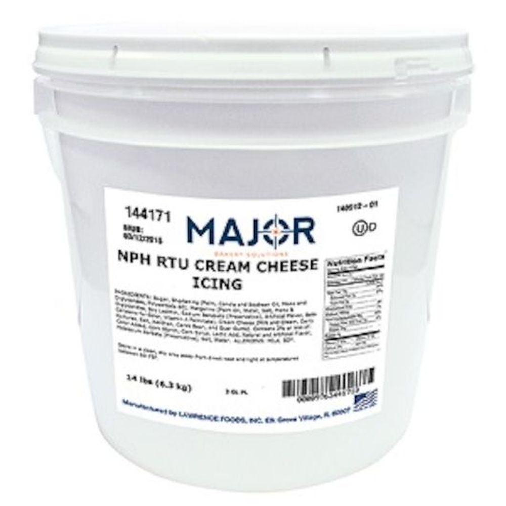 Major Bakery Solutions Cream Cheese Icing, 18 Pound.