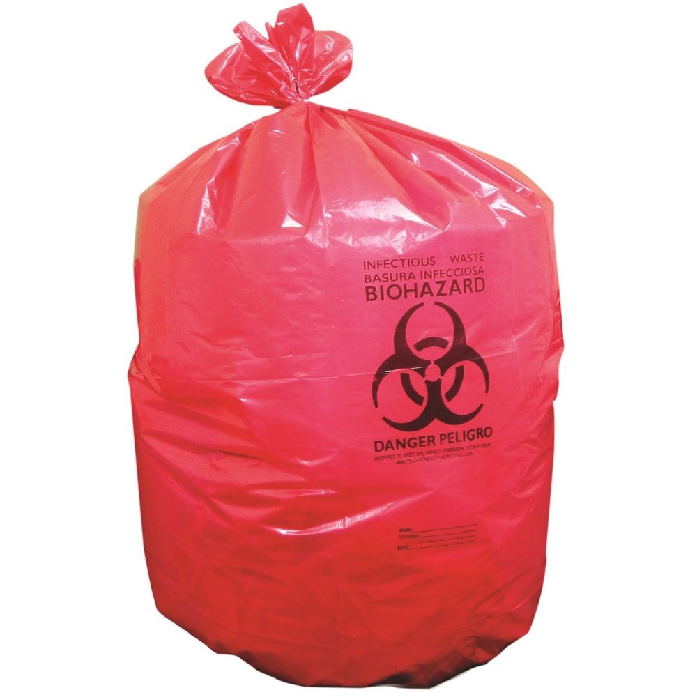 Healthcare Red 11.00 Mic Coreless Roll Can Liner for 12 to 16 Gallon Can