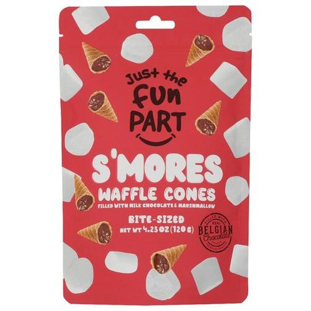 Smores Waffle Cones Filled with Milk Chocolate and Marshmallow