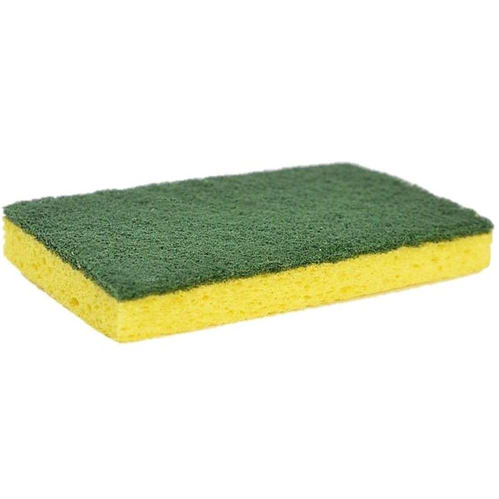 Ctc Yellow/green Medium Duty Scrubber Sponge -- 20 Per Case