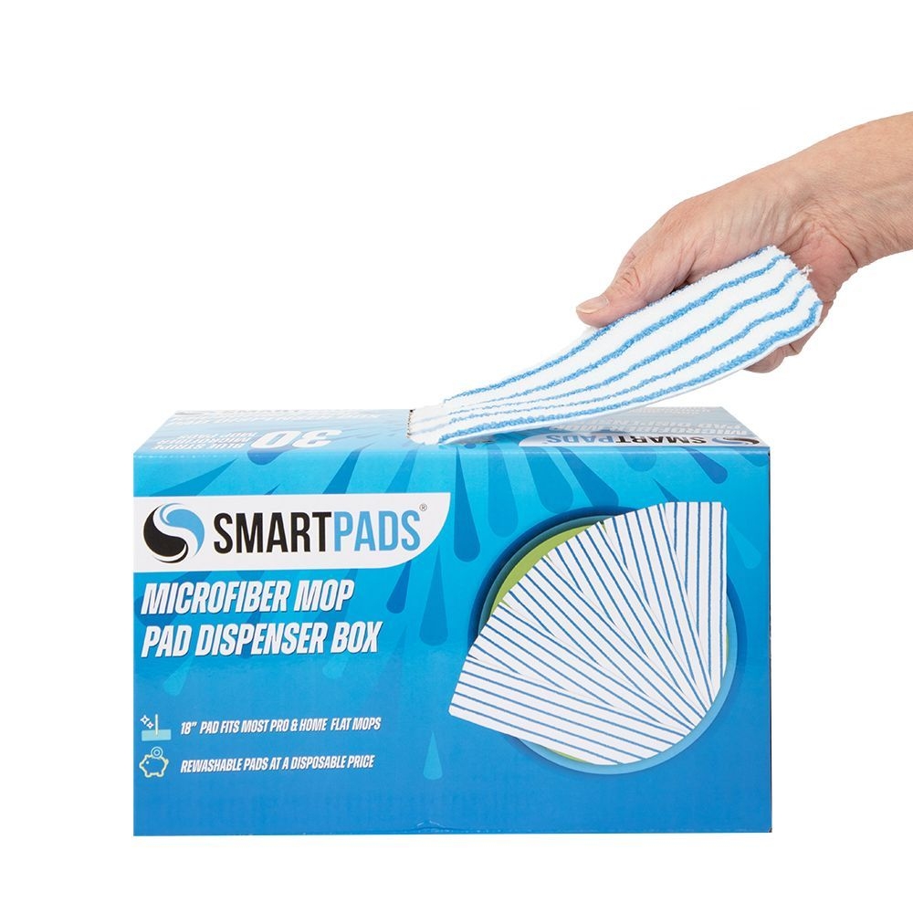 Ctc Blue Disposable Microfiber Wet Mop Pad, 18 Inch -- 30 Per Case