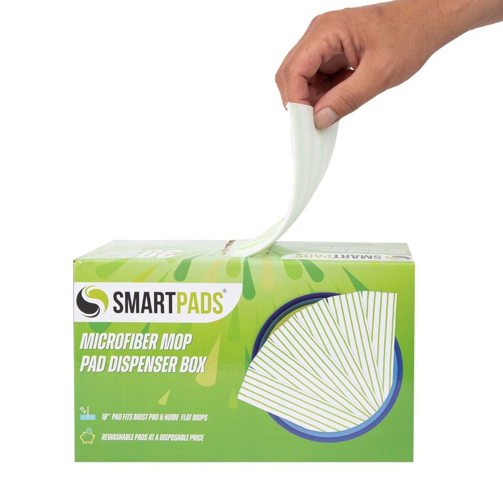 Ctc Lime Green Disposable Microfiber Wet Mop Pad, 18 Inch -- 30 Per Case