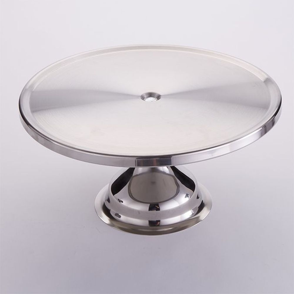 American Metalcraft Stainless Steel Pastry Cake Stand Only, 13 1/2 X 13 1/2 X 7 1/2 Inch