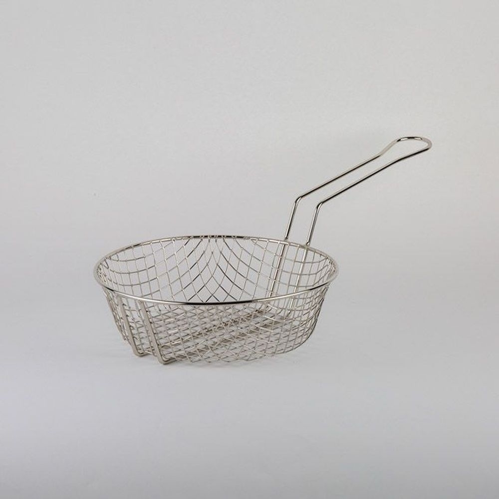 American Metalcraft Silver Tinned Steel Round Coarse Mesh Culinary Basket, 10 Inch Dia. X 3 Inch Deep