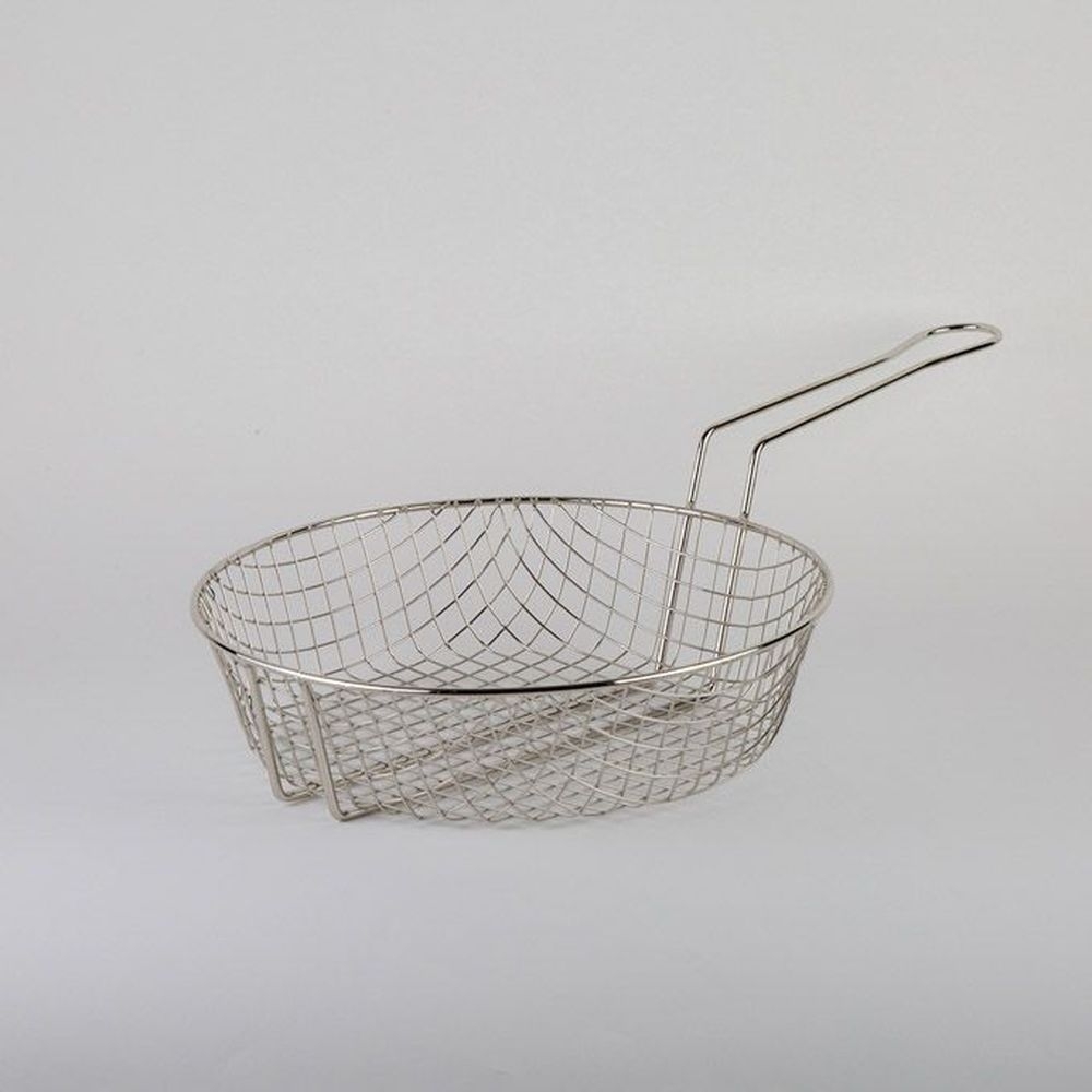 American Metalcraft Silver Tinned Steel Round Coarse Mesh Culinary Basket, 12 Inch Dia. X 3 Inch Deep