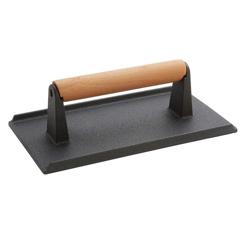 American Metalcraft Cast Iron Steak Weight, 5 x 9 inch