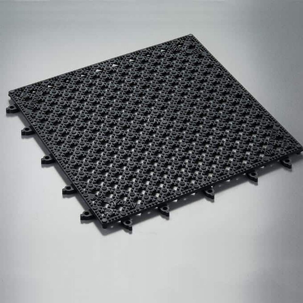 American Metalcraft Black Bar Tile Mat, 12 x 12 inch