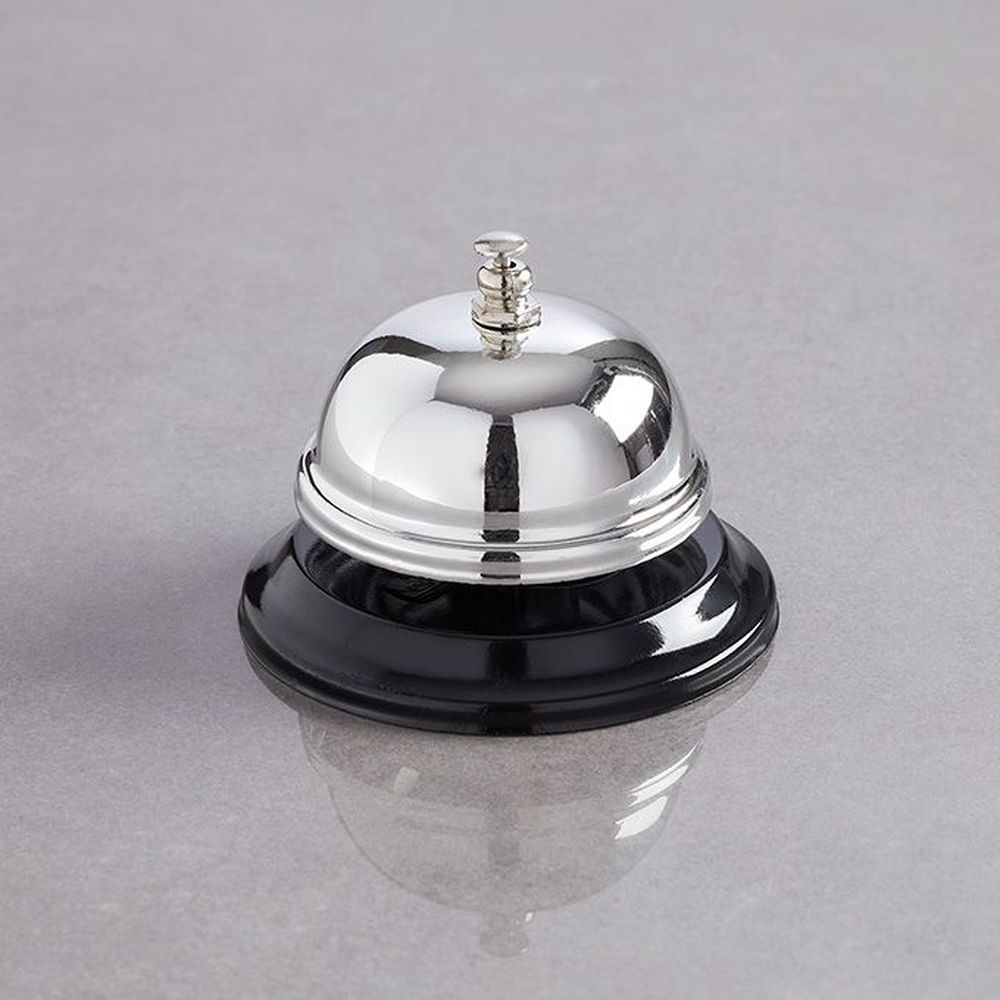 American Metalcraft Nickel Plated Stainless Steel Call Bell, 3 3/8 inch