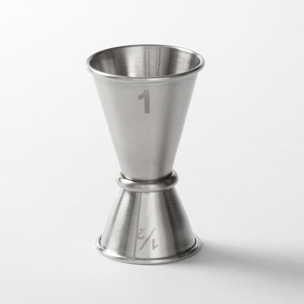 American Metalcraft Stainless Steel Satin Finish Jigger, 1/2 and 1 Ounce