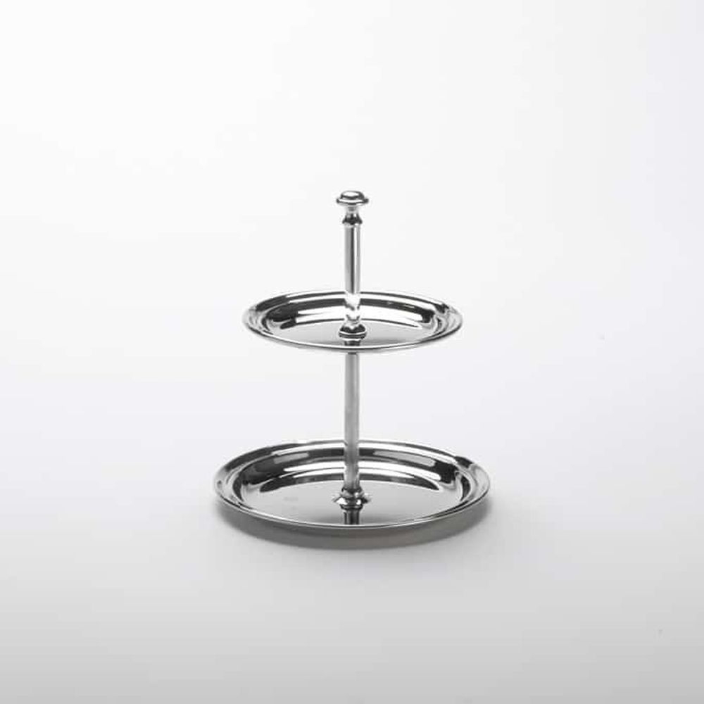 American Metalcraft Stainless Steel Two Tier Stand, 7 inch Dia