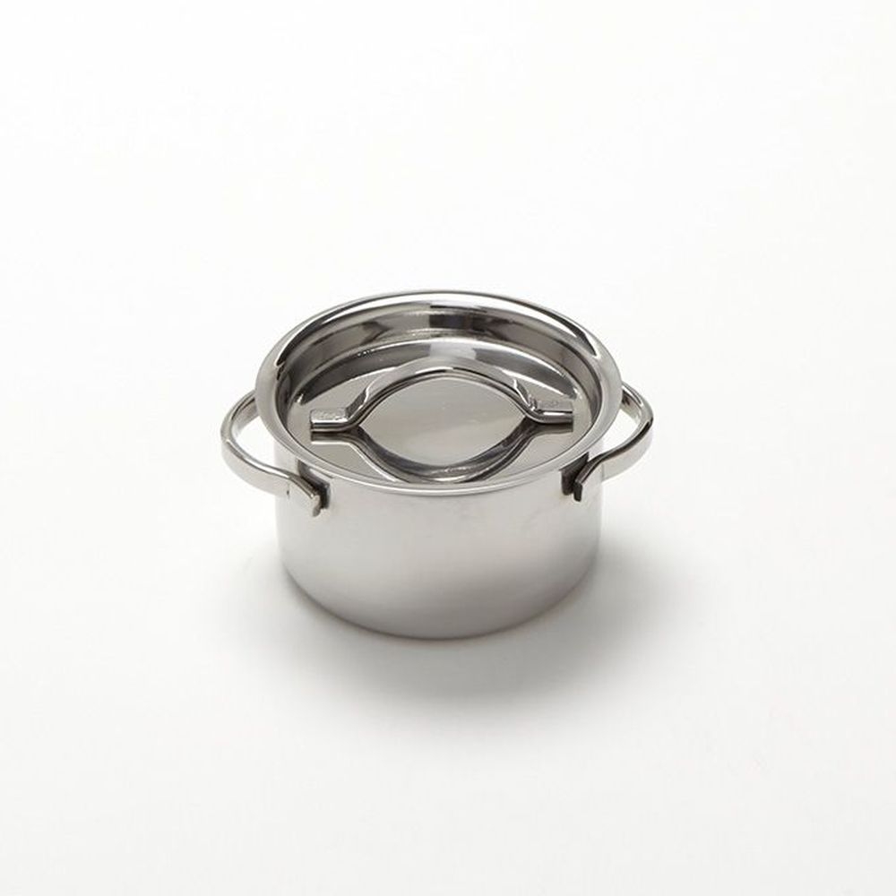 American Metalcraft Stainless Steel 4 Ounce Mini Pot With Lid And 3-1/4 Inch Handle, 2-5/8 Inch Dia. X 1-3/4 Inch Height