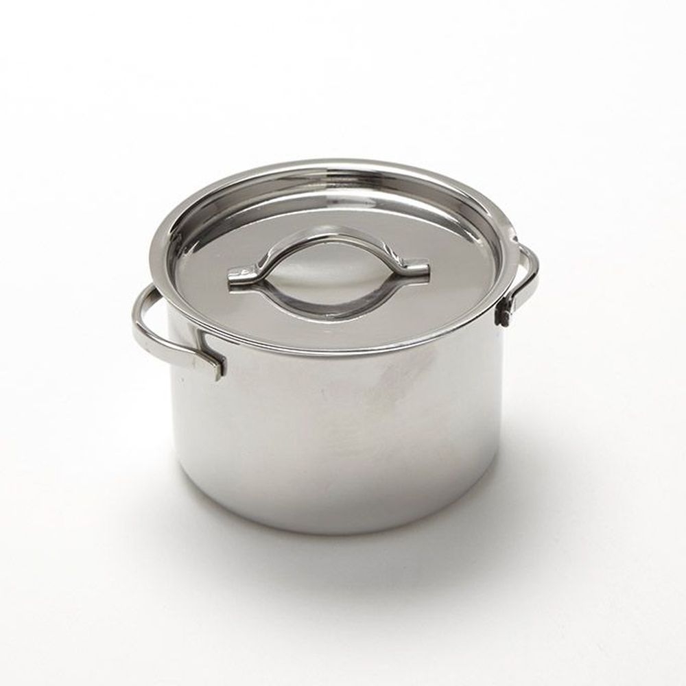 American Metalcraft Stainless Steel 8 Ounce Mini Pot With Lid And 4 Inch Handle, 3-1/2 Inch Dia. X 2-1/2 Inch Height