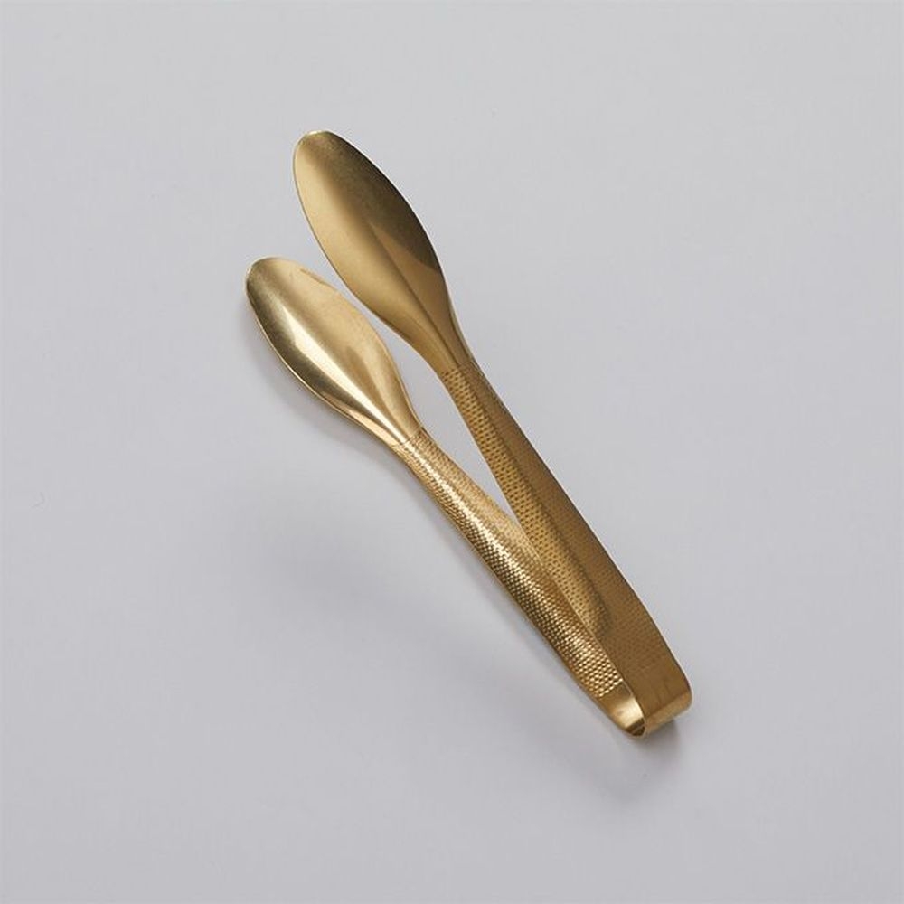 American Metalcraft Vintage Gold Hammered Serving Tong, 9 inch Length