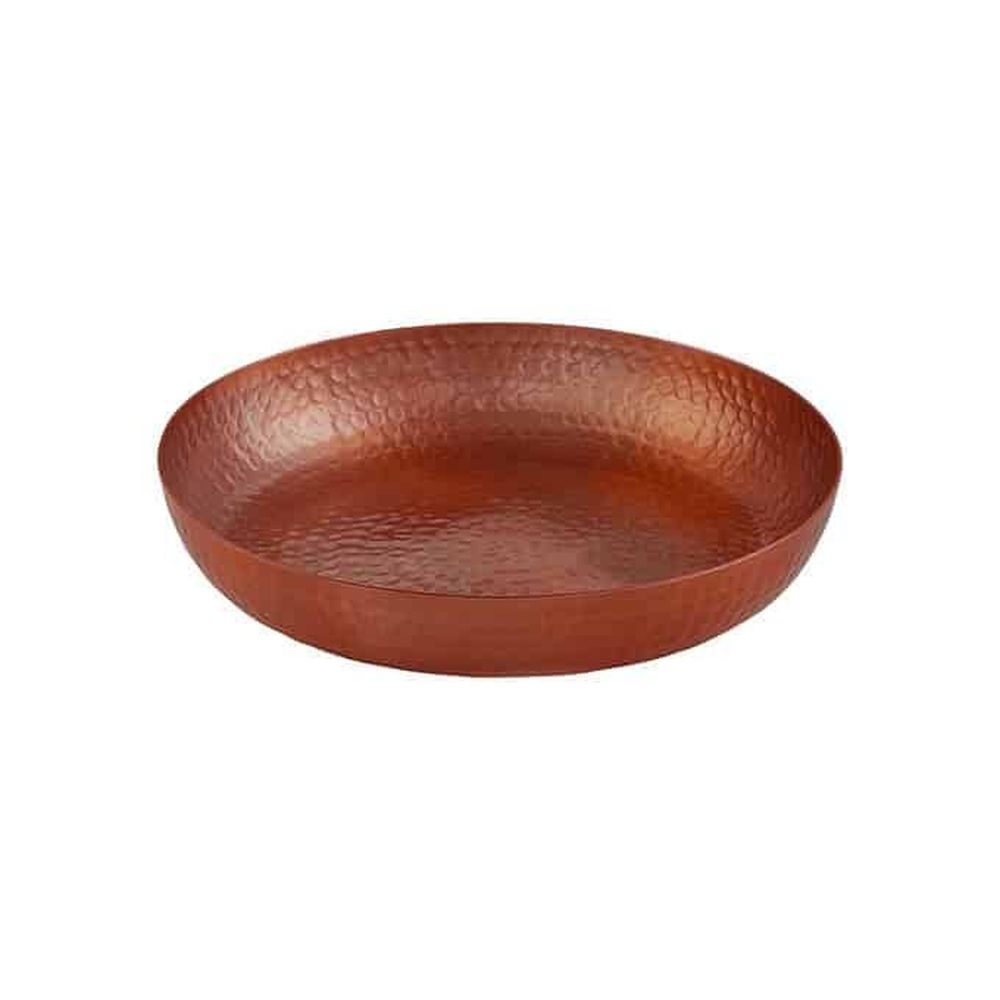 American Metalcraft Copper Hammered Aluminum Single Wall Seafood Tray, 14 Inch Dia. X 2-3/4 Inch Height