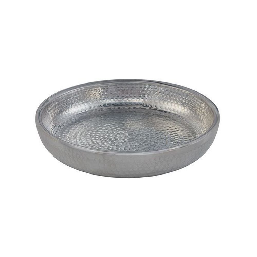 American Metalcraft Silver Hammered Aluminum Double Wall Seafood Tray, 128 Ounce Capacity