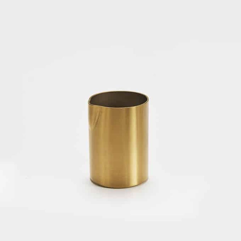 American Metalcraft Gold Stainless Steel 4 Ounce Satin Finish Round Creamer, 2-1/8 X 2 X 2-3/4 Inch