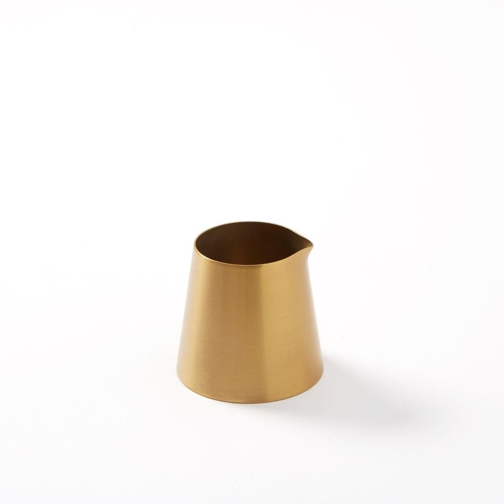 American Metalcraft Evolution Satin Gold Stainless Steel 2 1/2 Ounce Creamer, 2 Inch Dia. X 2 Inch Height