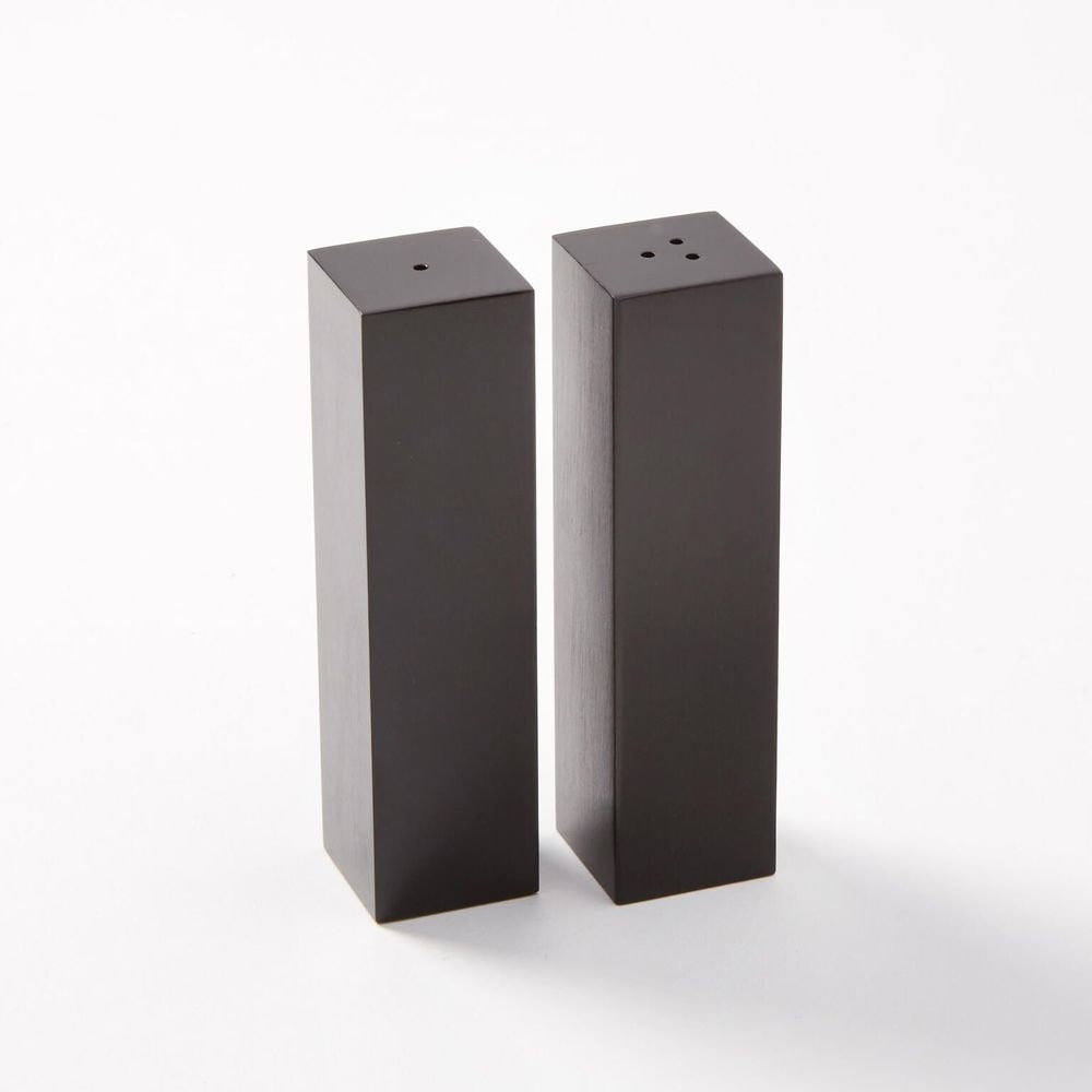 American Metalcraft Satin Black Modern Stainless Steel Salt and Pepper Shaker Set, 3 Ounce -- 1 set
