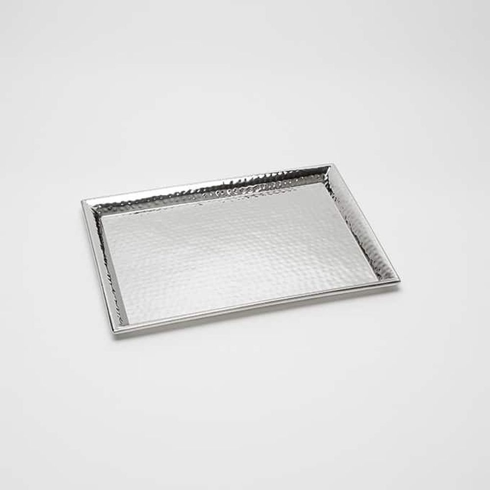 American Metalcraft Half Size Hammered Stainless Steel Sheet Pan, 18 inch Length x 13 inch Width x 1 inch Height