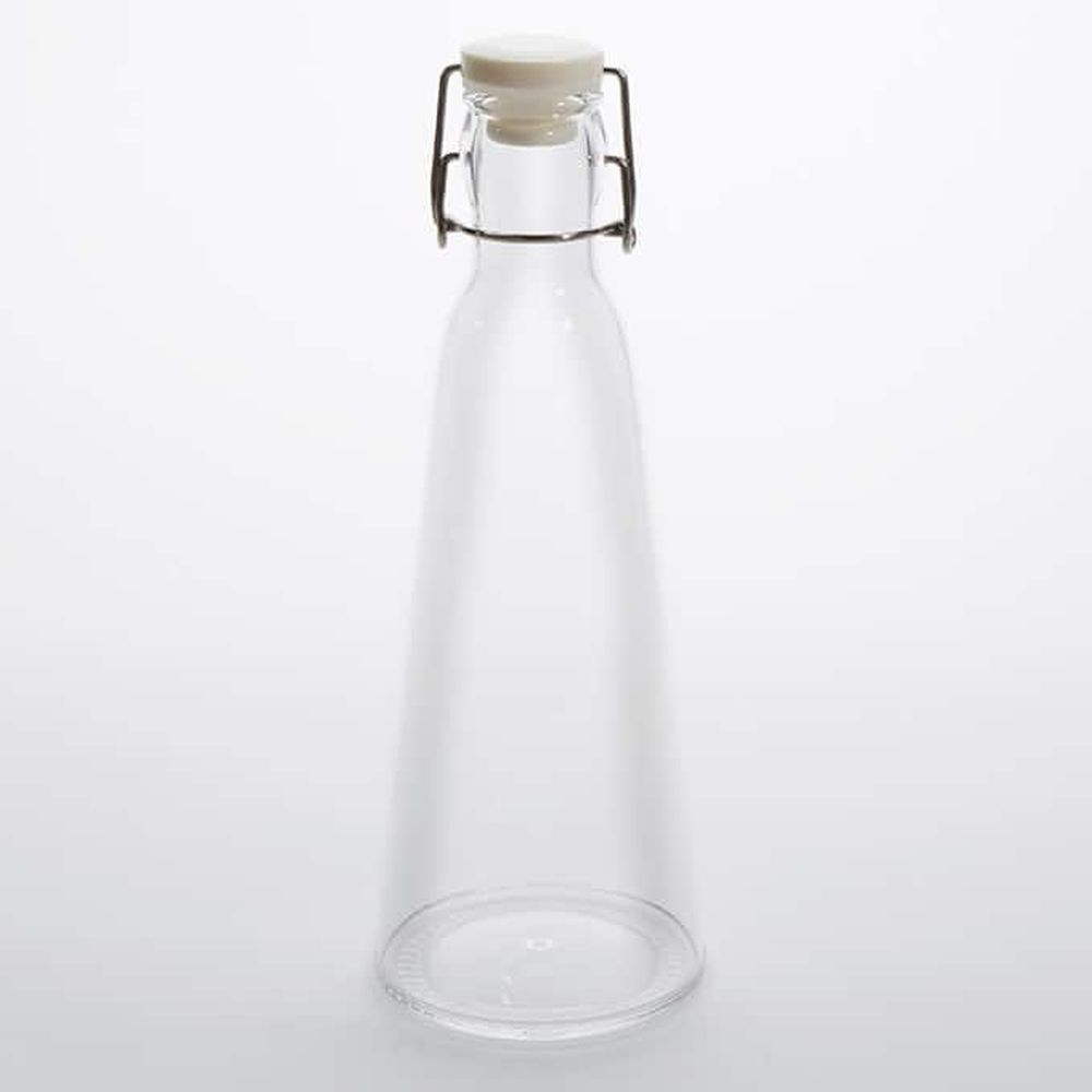 American Metalcraft Clear Hinged Acrylic Water Bottle with Gasket, 34 Ounce
