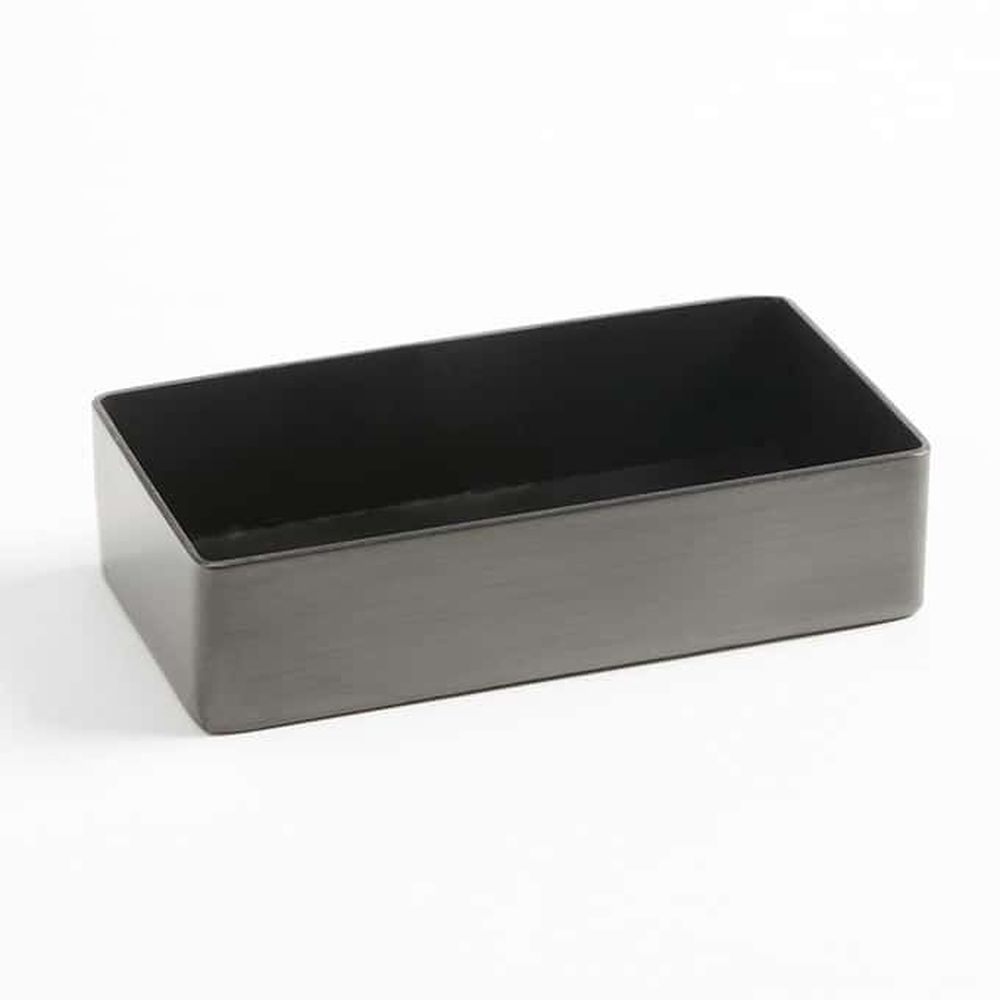 American Metalcraft Stainless Steel Black Tray, 4-1/4 inch Length x 2-1/4 inch Width x 1 inch Height