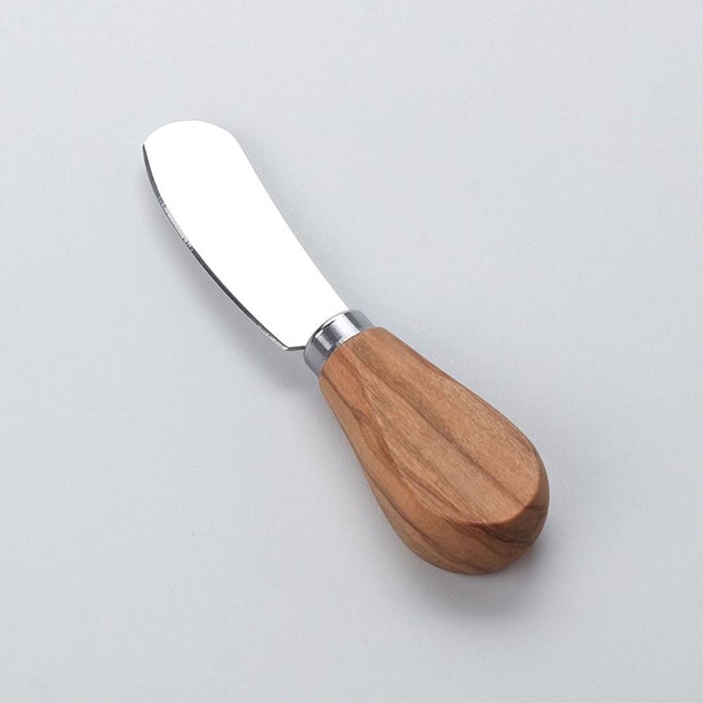 American Metalcraft Olive Wood Cheese Knife Soft Spreader, 5 inch Length