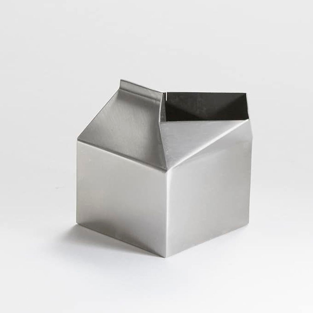 American Metalcraft Stainless Steel Milk Carton Creamer, 3 Ounce