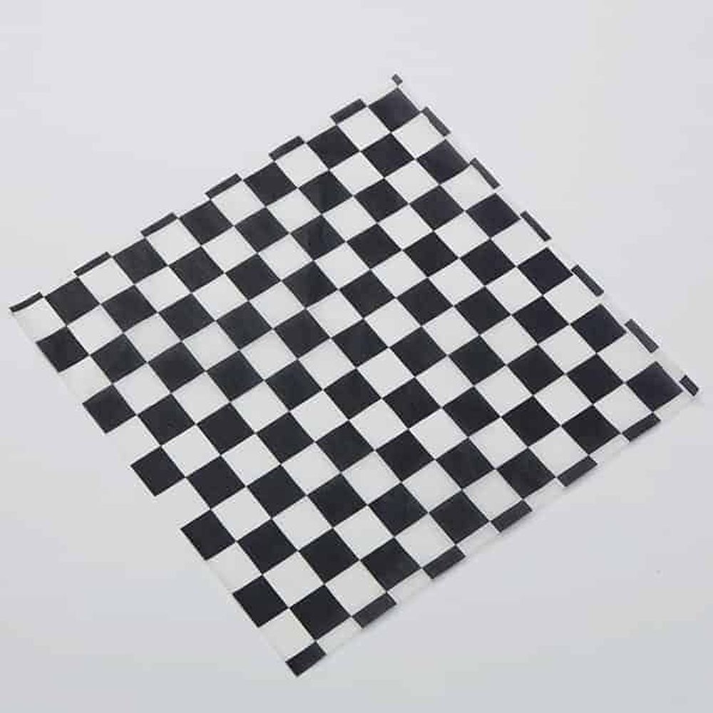 American Metalcraft Coneriffic Black Checkboard Fry Paper, 12 x 12 inch -- 1 pack per case
