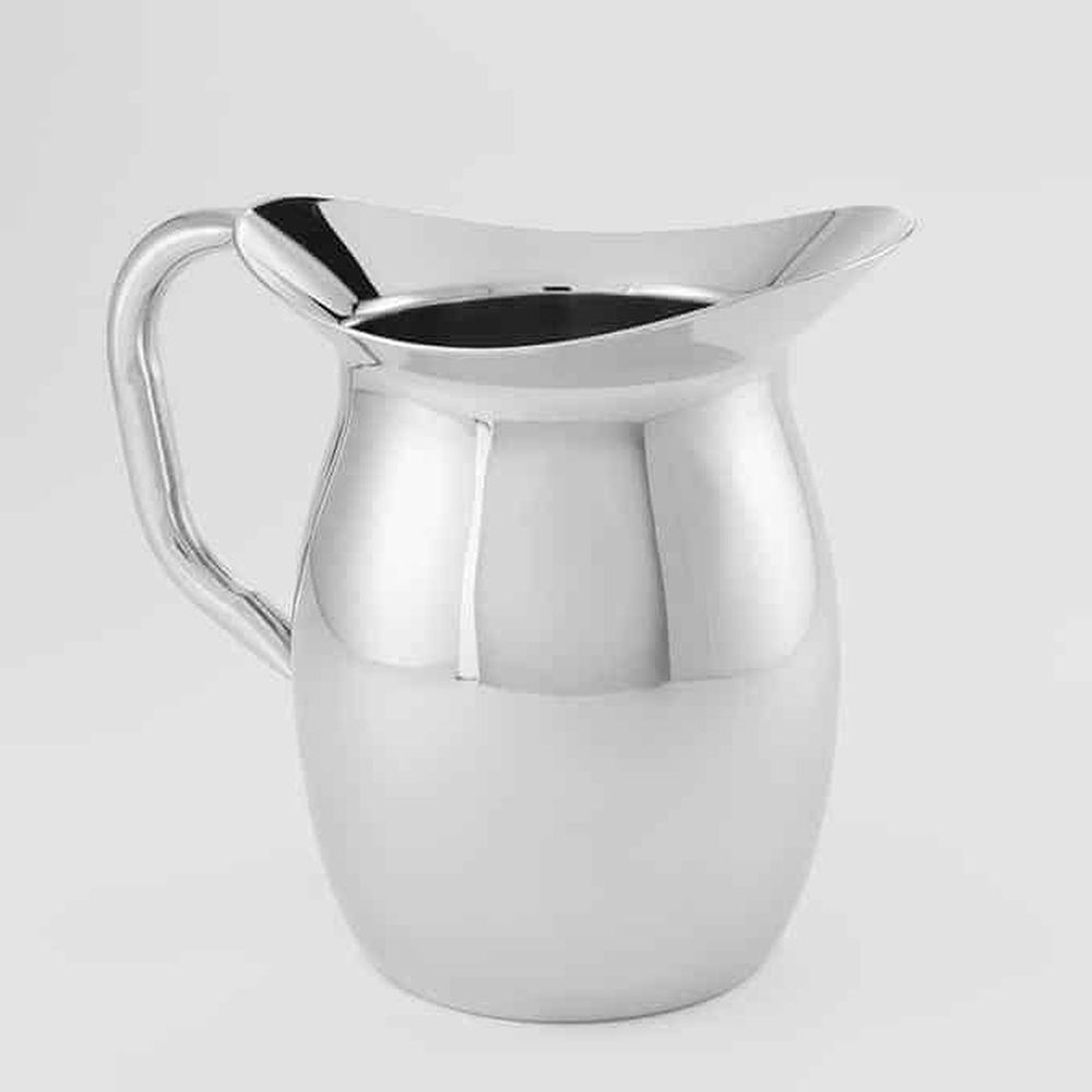 American Metalcraft Stainless Steel Mirror Finish Double Wall Bell Pitcher, 64 Ounce Capacity