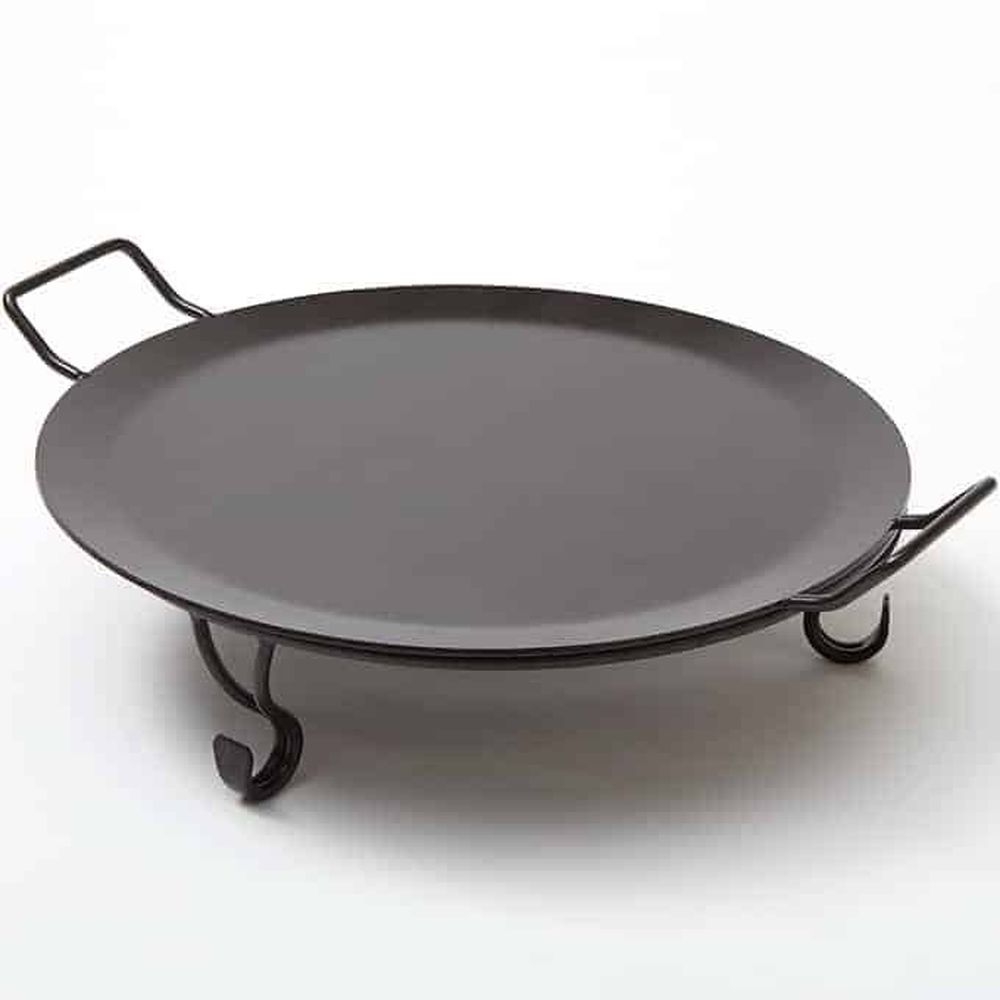 American Metalcraft Round Wrought Iron Griddle with Stand Set, 18 inch Diameter