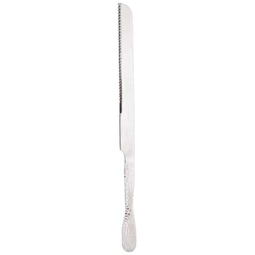 American Metalcraft Stainless Steel Hammered Serrated Knife, 14 inch Length