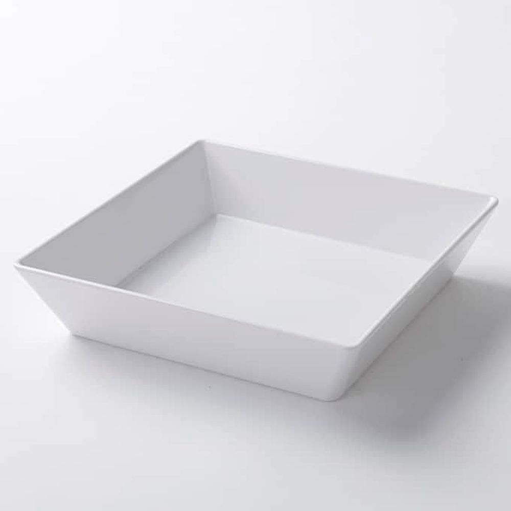 American Metalcraft Melamine Square Shallow Bowl, 64 Ounce